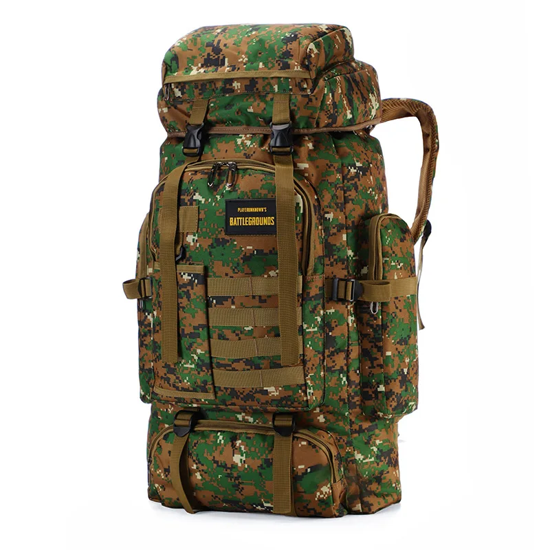 80L Men Outdoor Travel Large Capacity Oxford Cloth Bags Camo Camping Mountaineering Sports Tactical Camouflage Hiking Backpack |