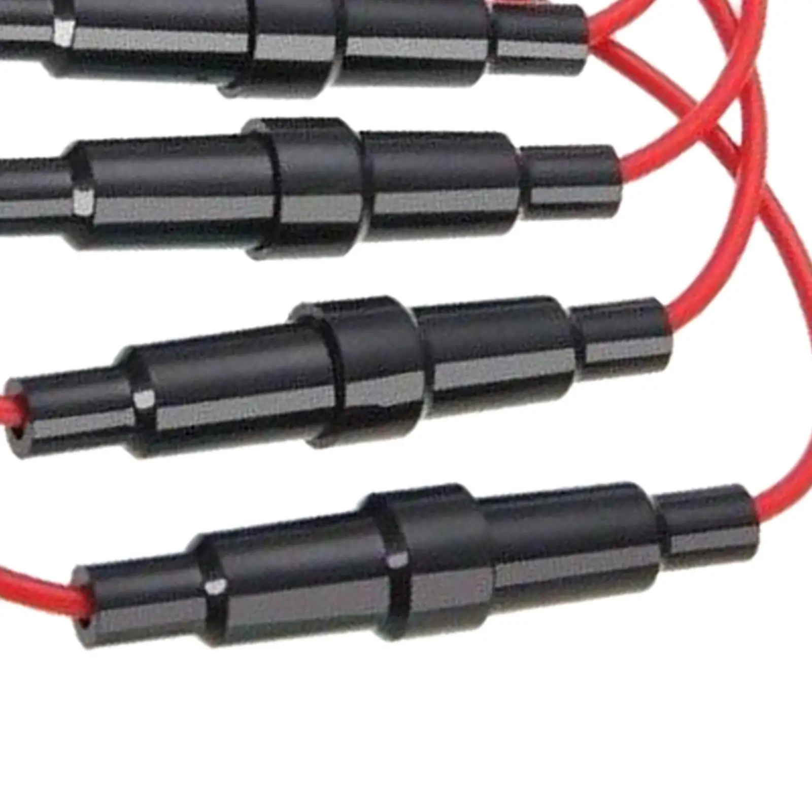 5 Pieces Fuse Holder 5x20mm Waterproof Durable 10A Black,7 Inches Long 18 Gauge AWG Wire for Standard Car Fuse Vans Cars