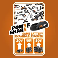 for WORX WG252 20V Power Share 2-in-1 20" Cordless Hedge Trimmer (Battery & Charger Included) 2