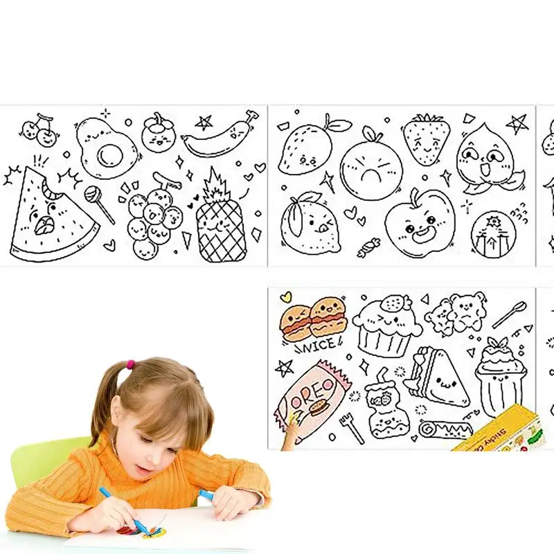 

Wall Coloring Sheet DIY Painting Graffiti Scroll Color Filling Wall Posters DIY Painting Art Supplies Educational Wall Sticker