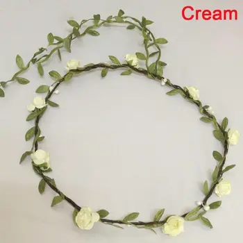 Fiore da sposa Copricapo da sposa bohémien Fasce per capelli Ghirlanda da damigella d'onore