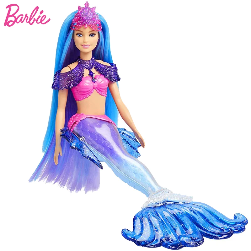 

Original Barbie Mermaid Power Dolls Ocean Exploration Pets Accessories Fishtail Shape Fantasy Princess Kids Toys for Girls Gifts