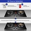 Gas Stove Cooktop Double-Hole Fierce Fire Household Tempered Glass Panel Natural Liquefied 2 Burner Built-in Kitchen Cooker Tool 2