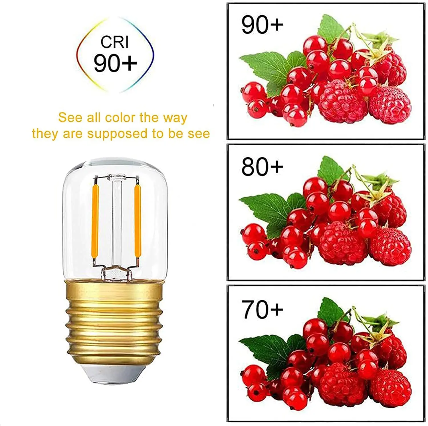 T28 1W Mini Tubular Vintage LED Lamp E27 Screw Base Clear Class Edison LED Filament Light Bulb 220V 2700K Warm White Light Bulbs