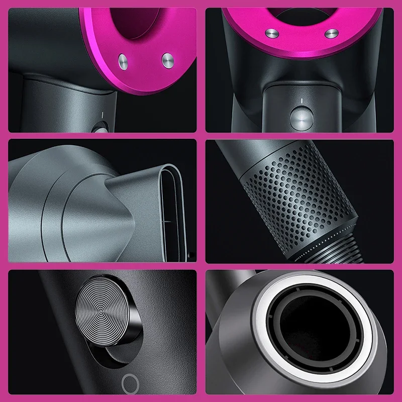 Ion Leafless Hairdryer Professional Electric Hot Air Dry Fohn Hair Dryer with Ionization Super Ionic 5 In 1 Diffuser Blow Drier 6