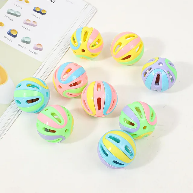 Large Colorful Bell Ball - Cat Toy for Self-Play, Interactive Pet Toy with Jingly Bells, Perfect for Kittens 4