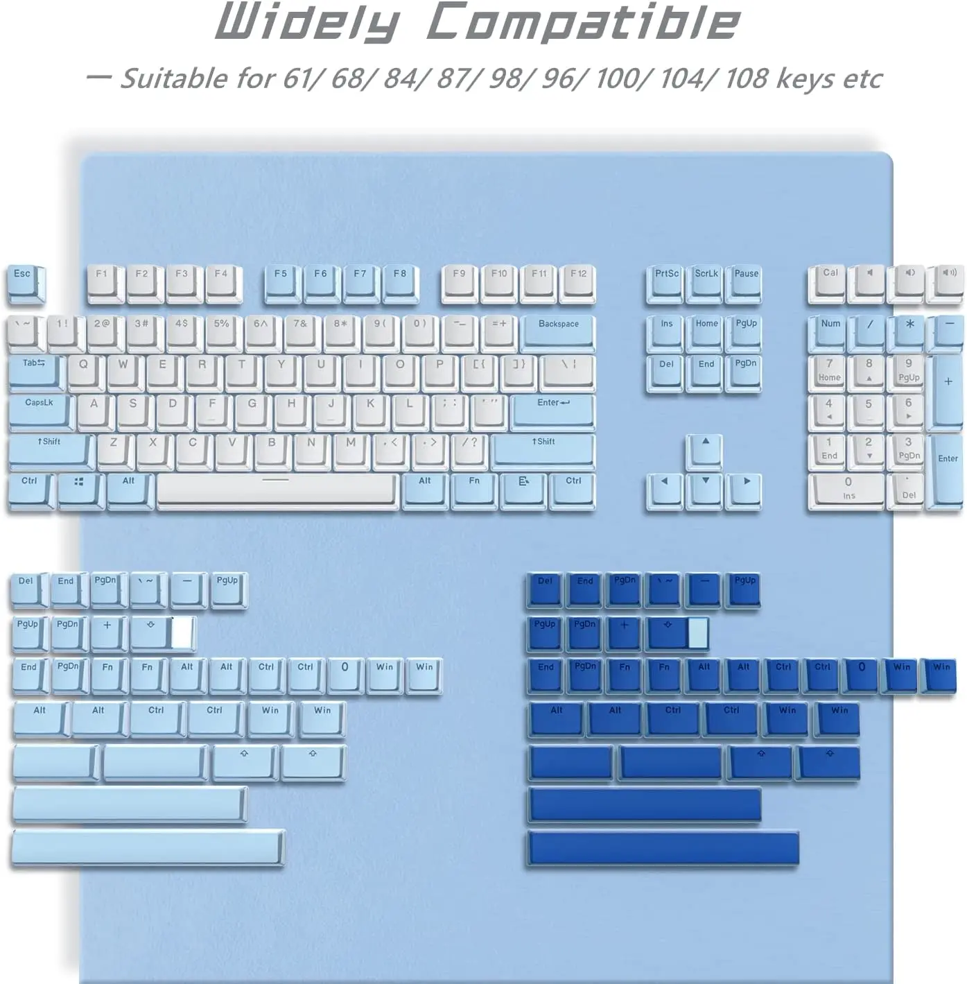 Perfil Duplo Tiro Backlit Keycaps Brilho Através