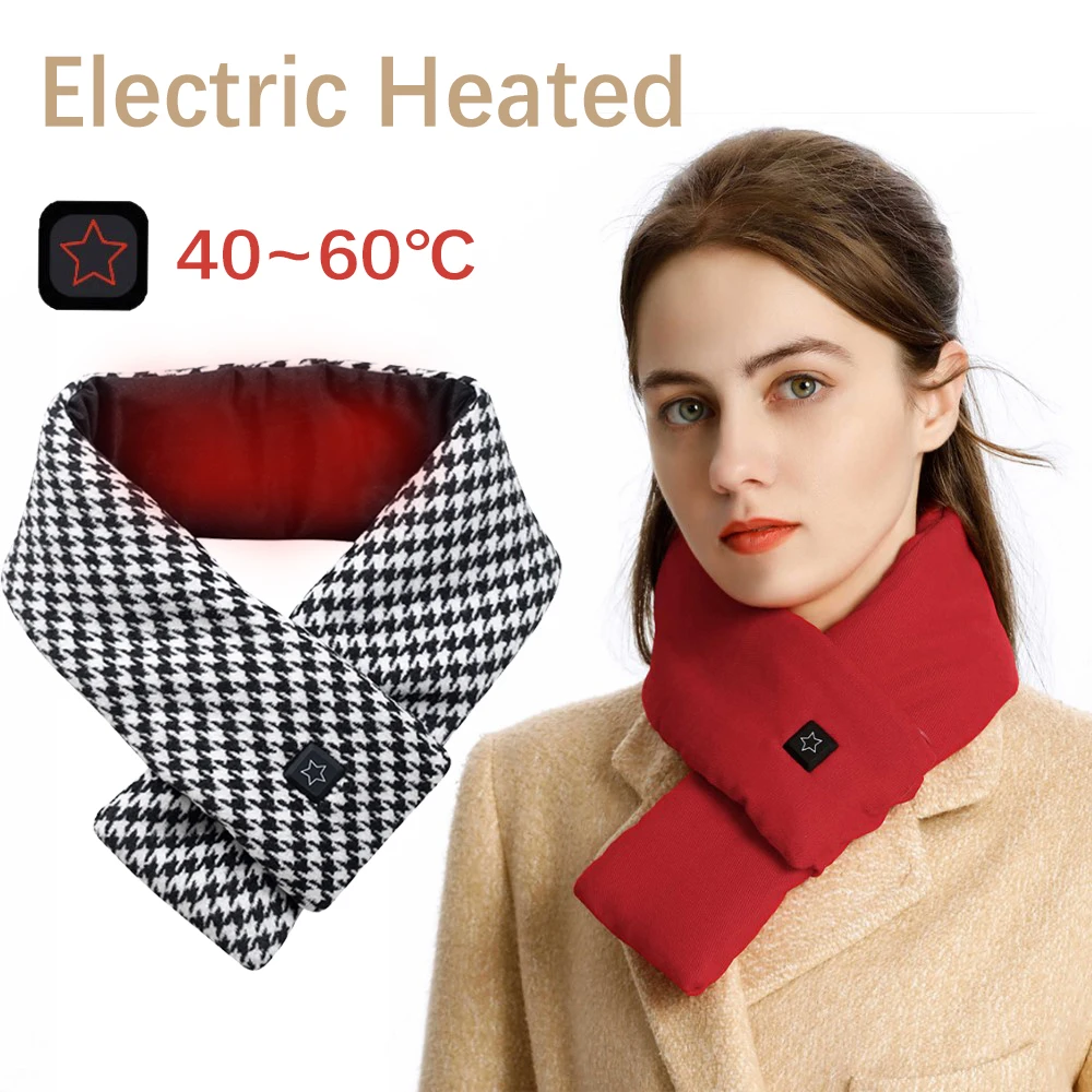 USB Electric Heated Scarf Rechargeable Neck Heating Pad Heated Neck