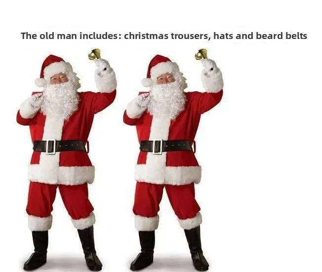 Christmas Santa Claus Costume Men's Sexy Underwear Home Large Size Christmas Suit Set One Piece Casual Western Wear