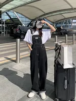 plus Size Women's High Waist Overalls Denim Utili Pants Straight Leg Spring Autumn New Sle Loose Slimming Versatile Onesie - Image 4