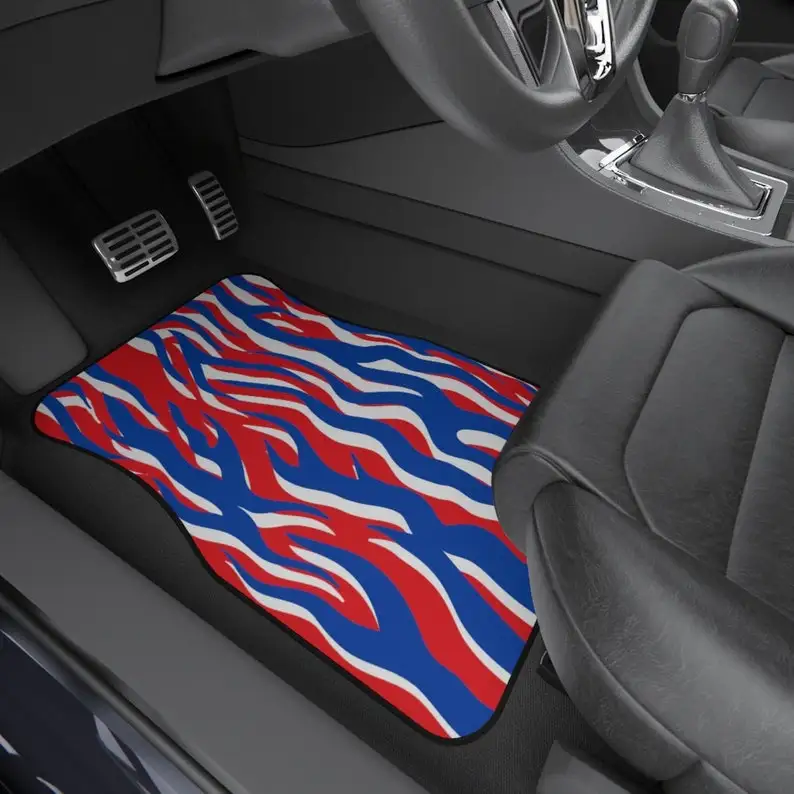 Blue Zebra Car Mats
