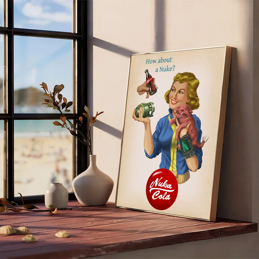 Fallout 3 4 Game Good Quality Prints And Posters Waterproof Paper Sticker Coffee House Bar Posters Wall Stickers Peckshirt