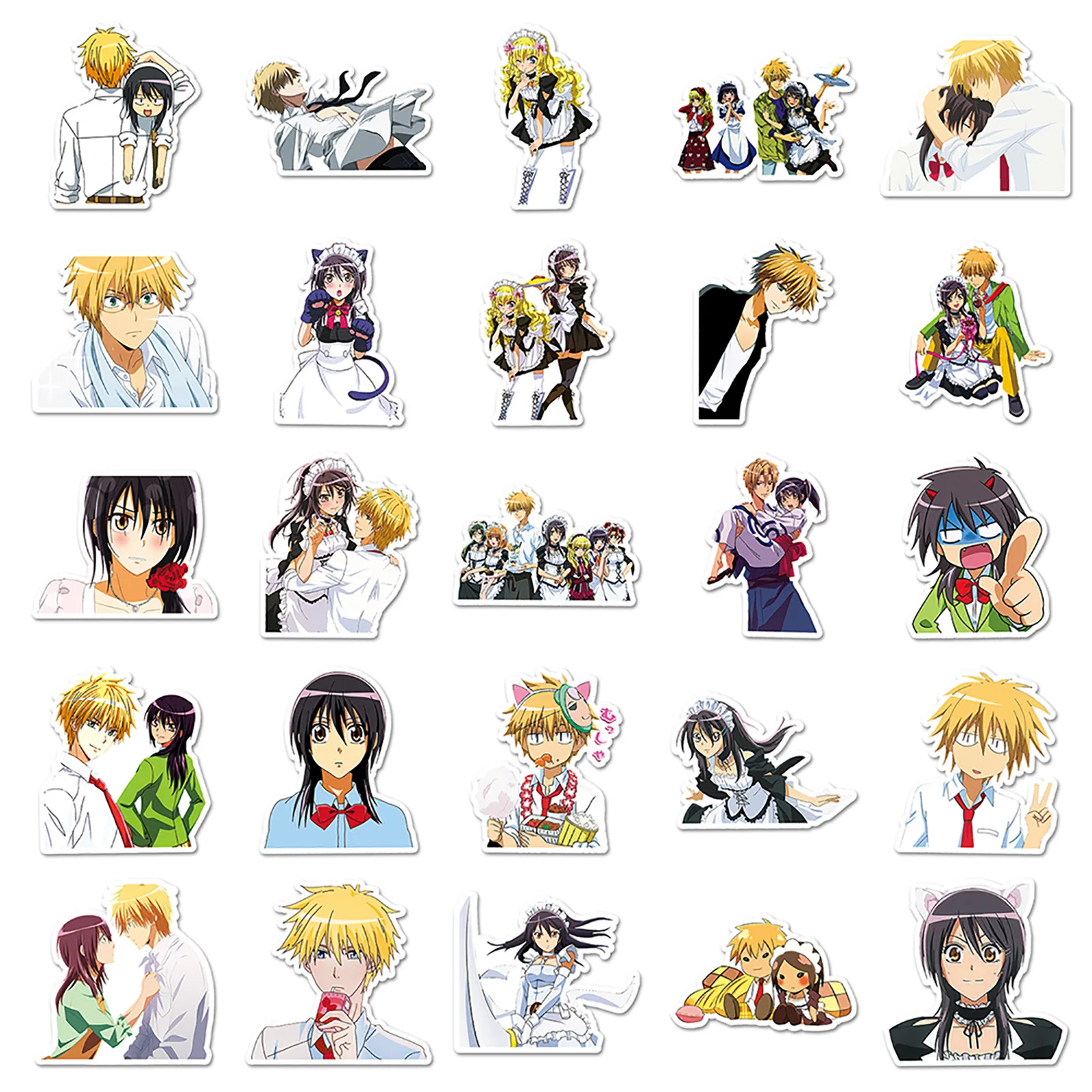 50 Stück Maid Sama selbstklebende Anime-Aufkleber Manga Cartoon Mädchen Ayuzawa Misaki Usui Kawaii Zeichnung Doodle Dekorationen – Detail 3