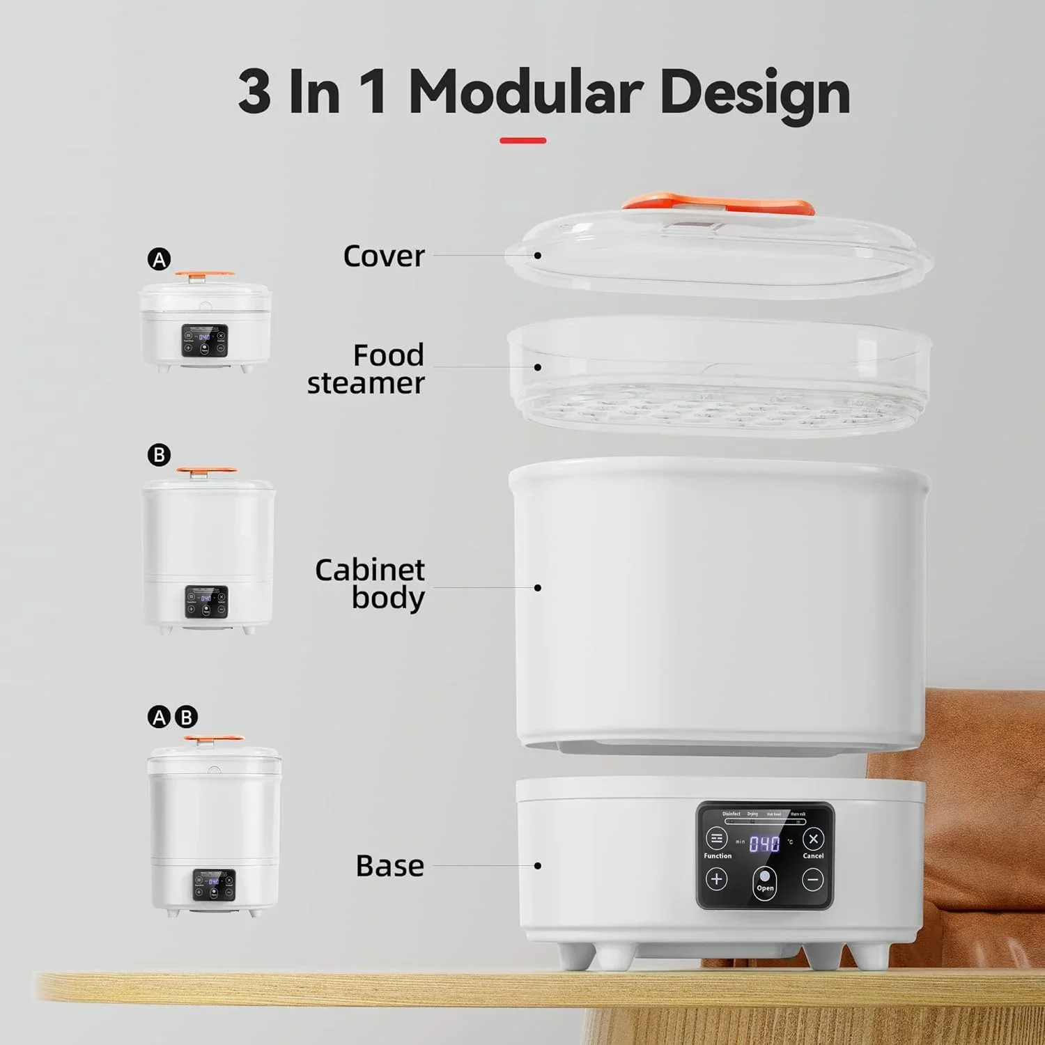 Baby Feeding Bottle Warmer bottle warmer milk bottle heater & Sterilizers & Dryer Heater Electric Steam Bottle Sanitizer Large Steamer with Touch Screen