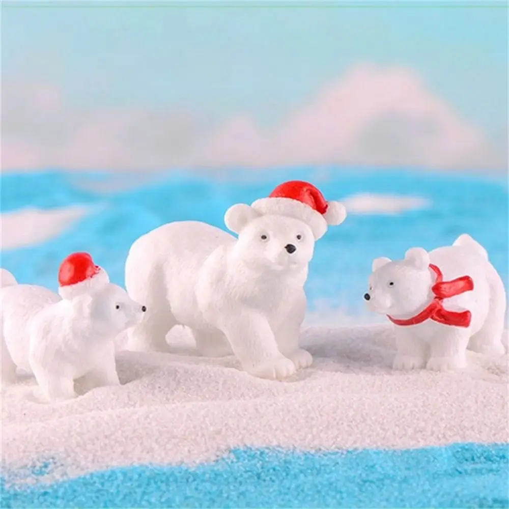 

Desktop Decoration Home Decoration Garden Decor Micro Landscape Christmas Ornament Polar Bear Figurines DIY Accessories