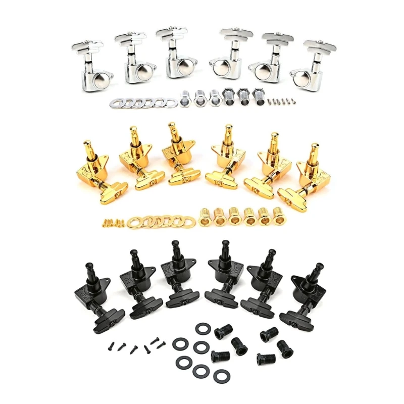 

6 шт. колки для гитар, колки с правым и левым замком 1:21, герметичные колышки для настроечных ключей