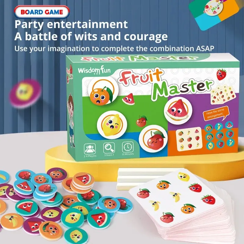 Educational Toys Kids Board Games Fruit Master Color Matching Parent-Child Mindfulness Exercise Interactive
