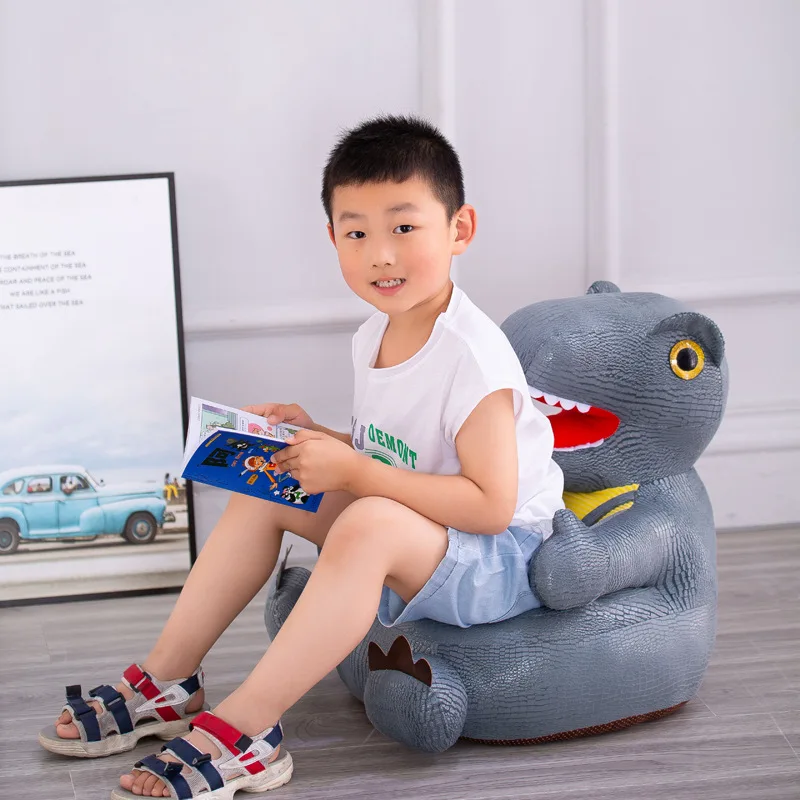 Creative Simulation Crocodile Skin Dinosaur Sofa Learning Seats Soft Chair Washable Removable Sofa Baby Plush Toys Children Gift