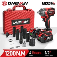 ONEVAN 21V clé à chocs électrique sans brosse 1200 N.m clé sans fil tournevis électrique outil électrique pour Makita 18V batterie broche 1