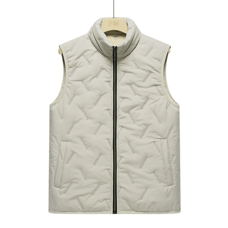 2024 New Men's Vest Plush Thickened Vest Lamb Fleece Elderly Cotton Tank Top Cotton Vest Men's Cotton Shirt Vest for Men