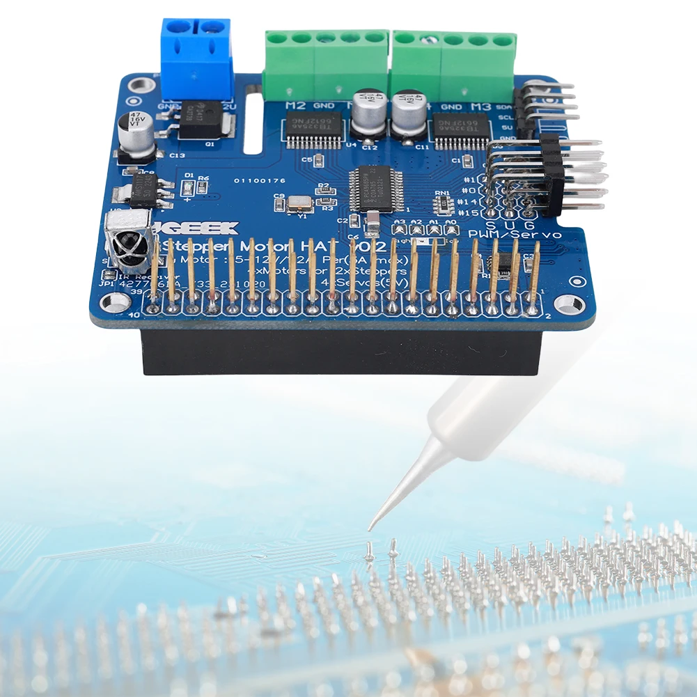 Raspberry PI 4B 3B 로봇 확장 보드 V2 스텝퍼 모터, 모터, 서보 드라이브 보드, I2C 서보 드라이버 보드 모듈, 5V-12V