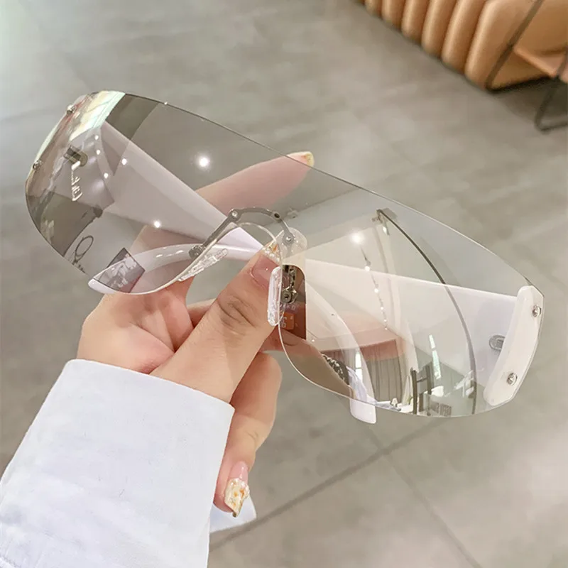 Y2K Lunettes De Soleil Rectangulaires Pour Homme Et Femme Lunettes De