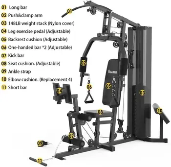 Gym Multifunctional Full Body Home Gym for Home Workout Exercise Fitness 2