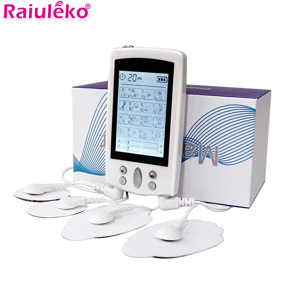 

Tens Muscle Stimulator Electric Body Massage Digital Therapy Machine EMS Pulse Physiotherapy Device Fat Burner Health Care Tools