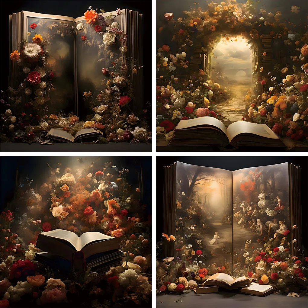 

Фон для фотосъемки Mehofond, винтажная книга с подставкой, книги для принцессы, день рождения, день рождения, Декор, фон для фотосъемки