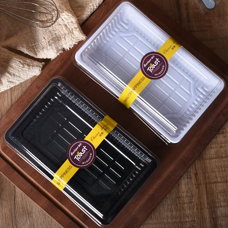 50Pcs Transparent Cake Boxes for Swiss Roll, Sandwich, Hot Dog, Yolk Pastry, DIY Baking... - SKU TCB01746 - UGI Packaging