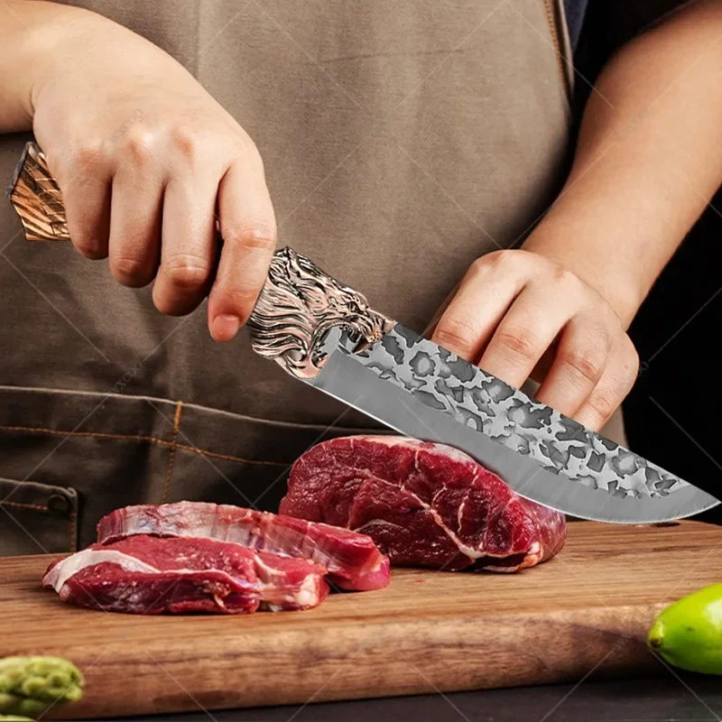 Kitchen Knives WXCOO Forged Kitchen Chef Knife Set Stainless Steel Meat Fish Fruit Vegetables Slicing Knife Butcher Boning Cleaver Knives