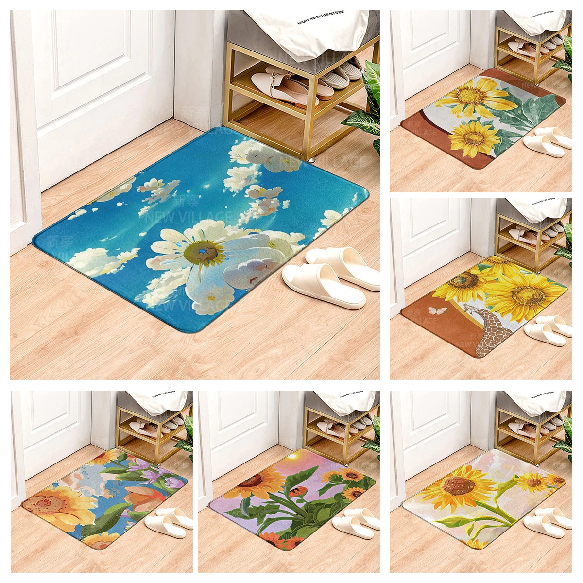 

House entrance carpet Home doormat entrance Room Bath mat Foot mat bathroom non-slip mat Kitchen water absorption mat