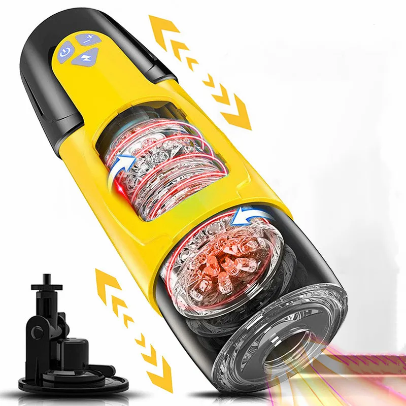 Heated Vibrating Male Masturbator With Suction For Men_voghion.com