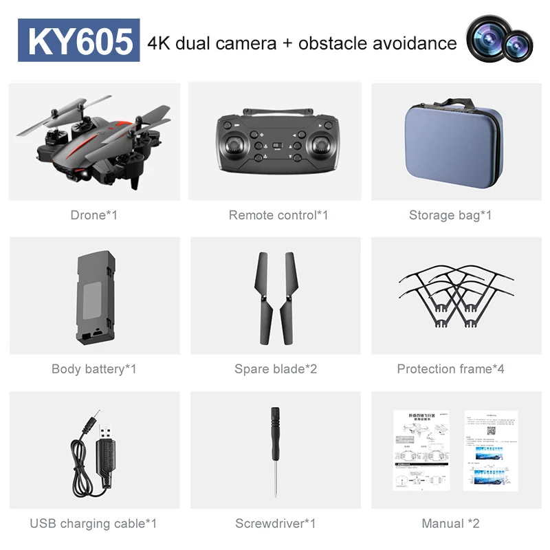 stunt rc quadcopter 2022 New KY603 Mini Drone 4K HD Camera Three-way Infrared Obstacle Avoidance Altitude Hold Mode Foldable RC Quadcopter Boy Gifts top RC Quadcopter RC Quadcopter