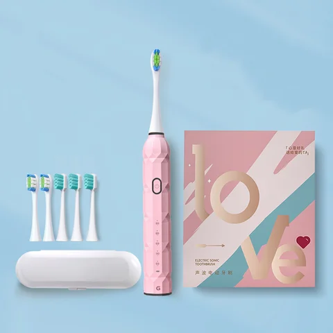 Electric Toothbrush Washable Whitening Adult Timer Brush 5 Modes USB Charger Rechargeable Tooth Brushes Replacement Heads