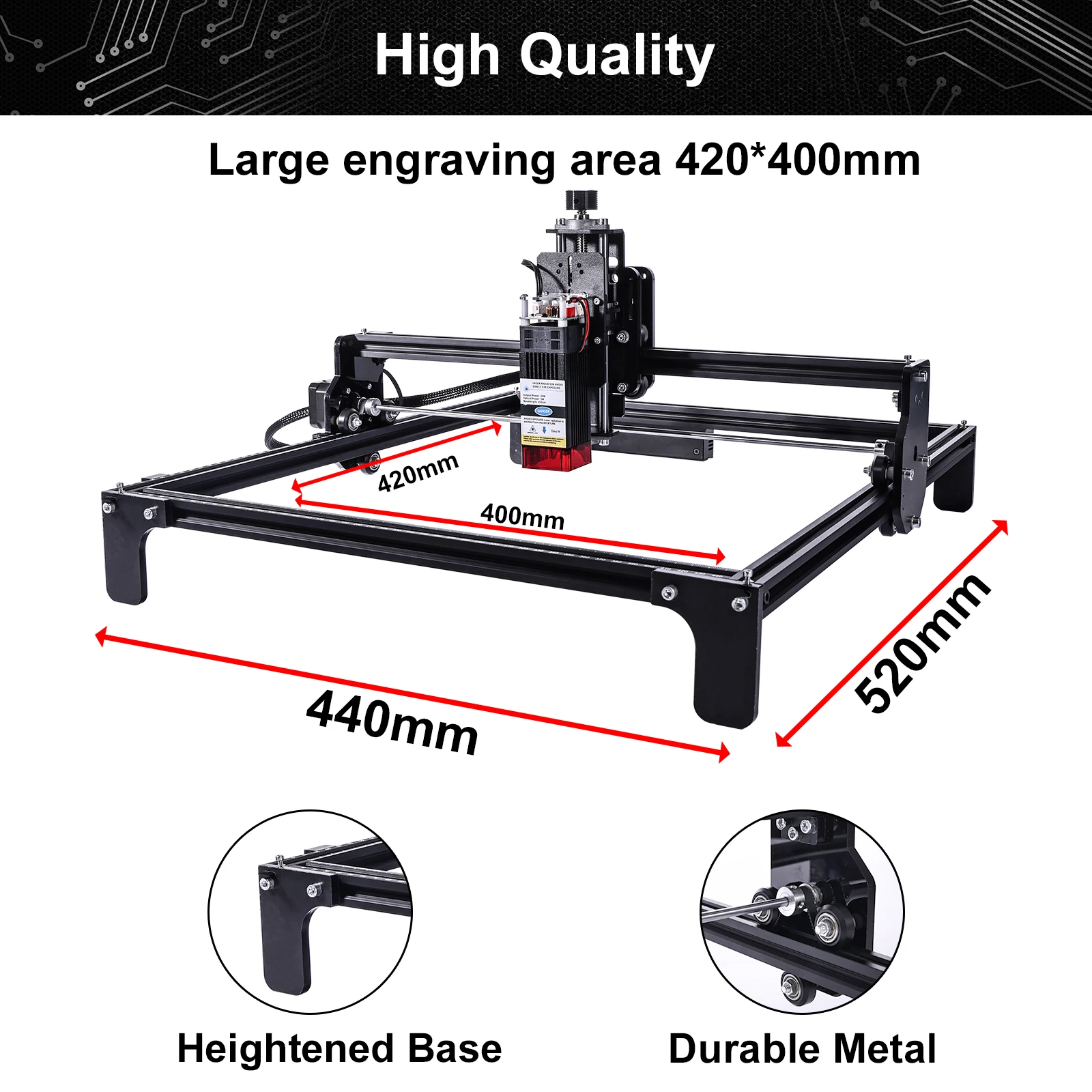 Laser Engraving Machine 20w DIY Metal GRBL CNC Cutter Mark for Wood Leather