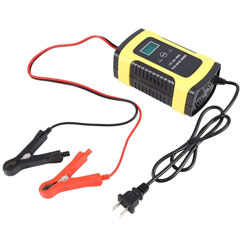

Full Automatic Car Battery Charger 110V To 220V To 12V 6A Intelligent Fast Power Charging Wet Dry Lead Acid Digital Lcd Display