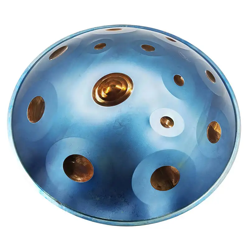Handpan Blue NJ Star, 13 Notes D Minor Scale ,TOP Series 440/432Hz Instrument Steel Hand Drum with Soft Bag Gift Set