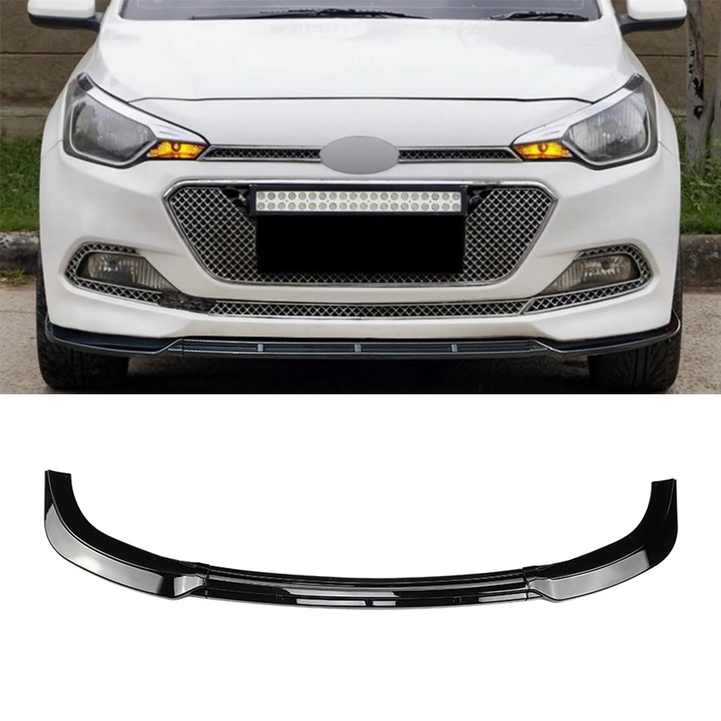 

Gloss Black Car Front Bumper Lip Splitter Diffuser Spoiler Guard ABS Trim Accessories For Hyundai I20 MK2 Pre-facelift 2015-2017