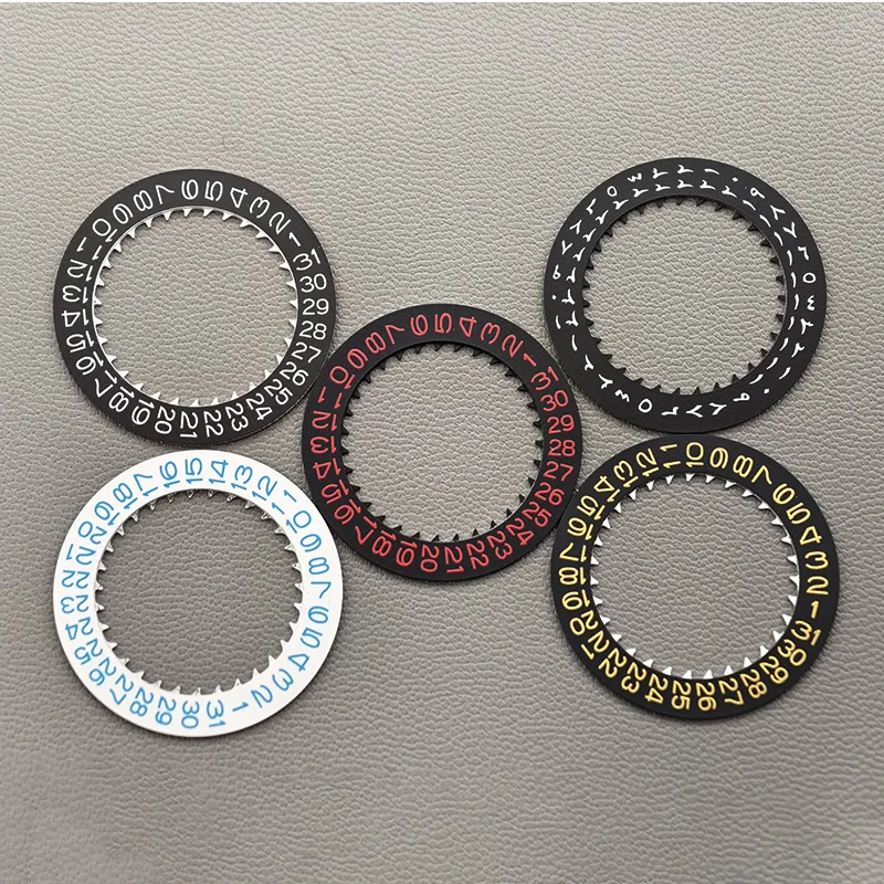 Enhanced Red Blue Black Automatic Mechanical Day Date Dial Wheel