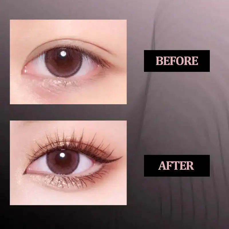 Description Picture 2 of itemSilk Fiber Matte Mascara Makeup Ultra-Fine Brush Lengthens Eyelashes Waterproof Fast Dry Brown Black Curling Mascara Comestic