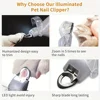 1pc-Professional Pet Nail Clipper with Magnifying Glass and LED Light- Safe and Precise Pet Nail Trimming Tool for Dogs and Cats 2