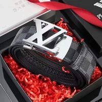 New genuine leather men belts waistband alloy automatic buckle men and women waistband versatile jeans belts - Image 5