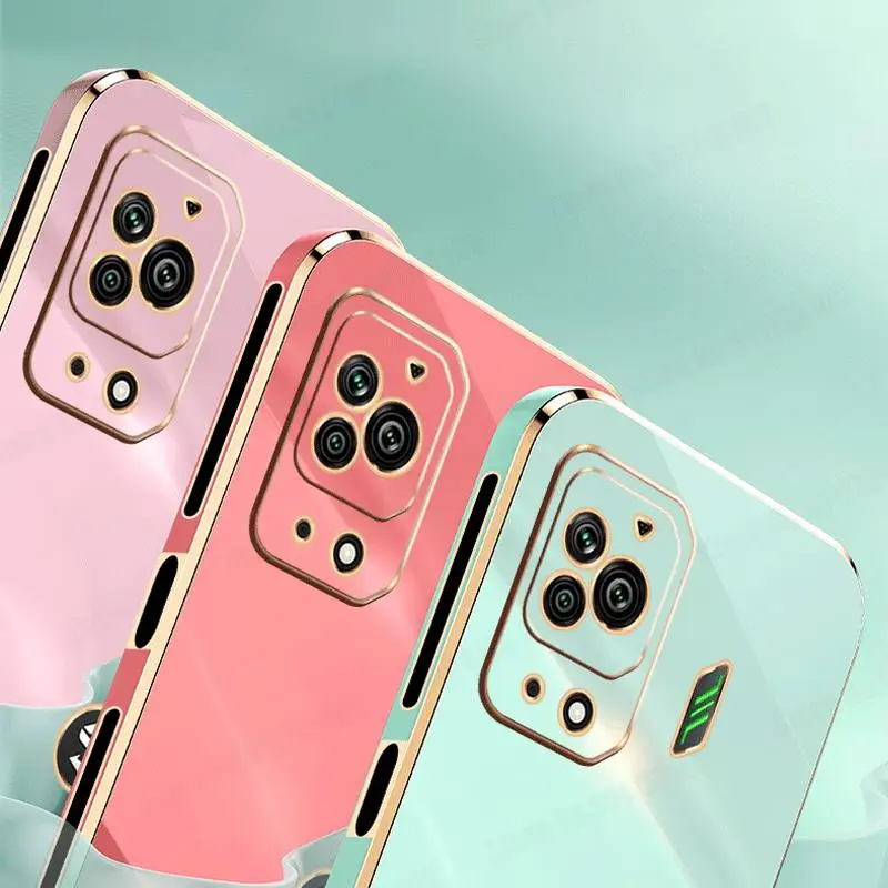 6D Plating Soft Silicone Shockproof Case with Ring Holder and Electroplated Cover