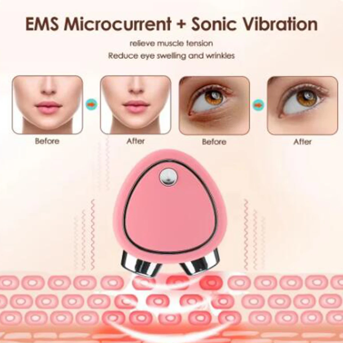 USB Face Lifting Machine Facial Massager Microcurrent Roller Skin Tightening Rejuvenation Beauty Charging Facial Anti Wrinkle