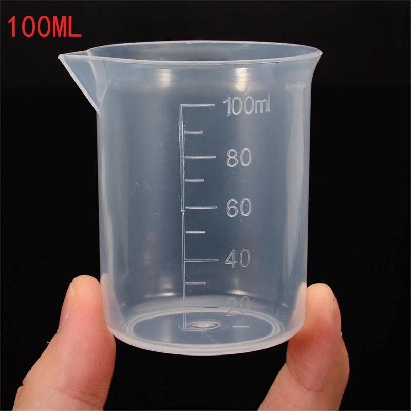 100 ML Plastic Graduated Measuring Cup Liquid Container Epoxy