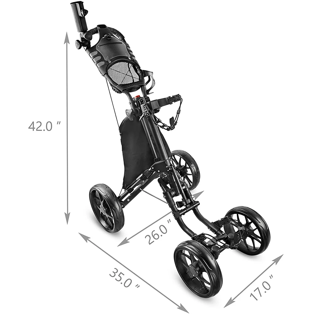 4-Wheel Golf Cart Golf Cart with Foot Brake and Umbrella Stand