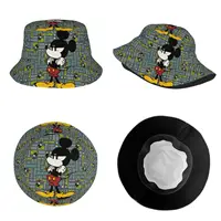 Upset Mickey Mouse Bob Hats for Women Men Summer Disney Field Hat Casual Packable for Camping Fisherman Hats Bob 5