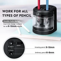 Eagle Auto Pencil Sharpener, Battery or USB Operated, Dual Holes, Dual Blades, Portable,Office,School Supplies Stationery 2