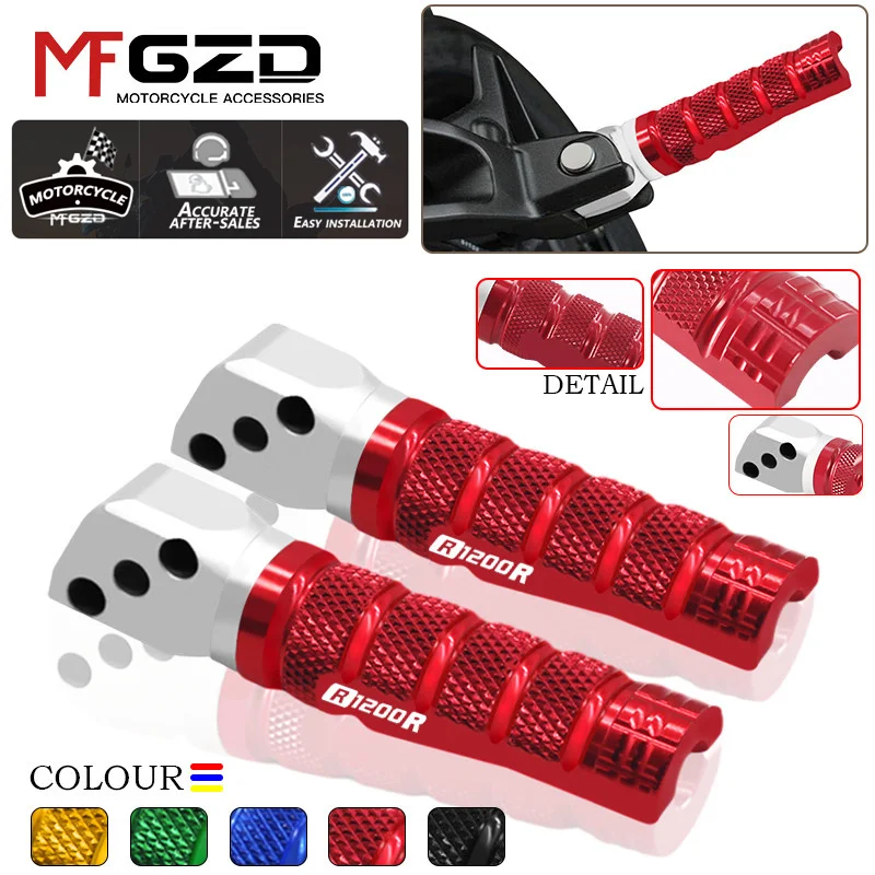 

Motorcycle Rear Passenger Foot Peg Rear Footrests Pedals For BMW R1200R 2006-2015 R1200RS 2015 R1200S R1200ST 2006-2007